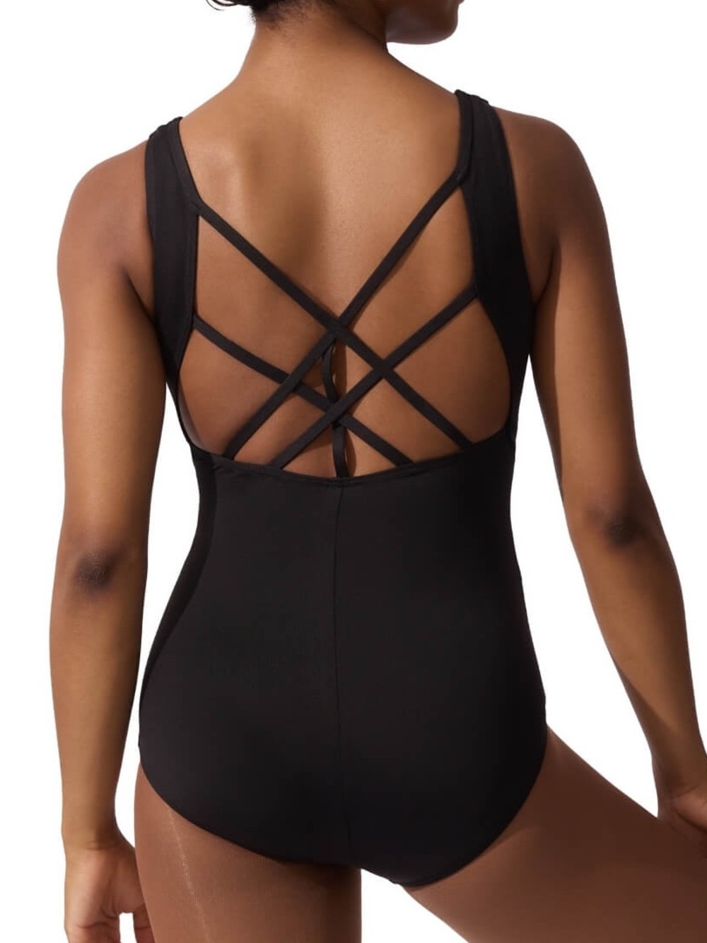 3/$50 Capezio Black Cross Back Ballet Dance Leotard